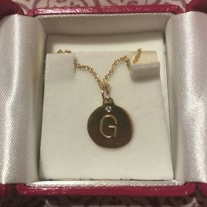 Helen Ficalora Alphabet Charm Necklace w Diamond